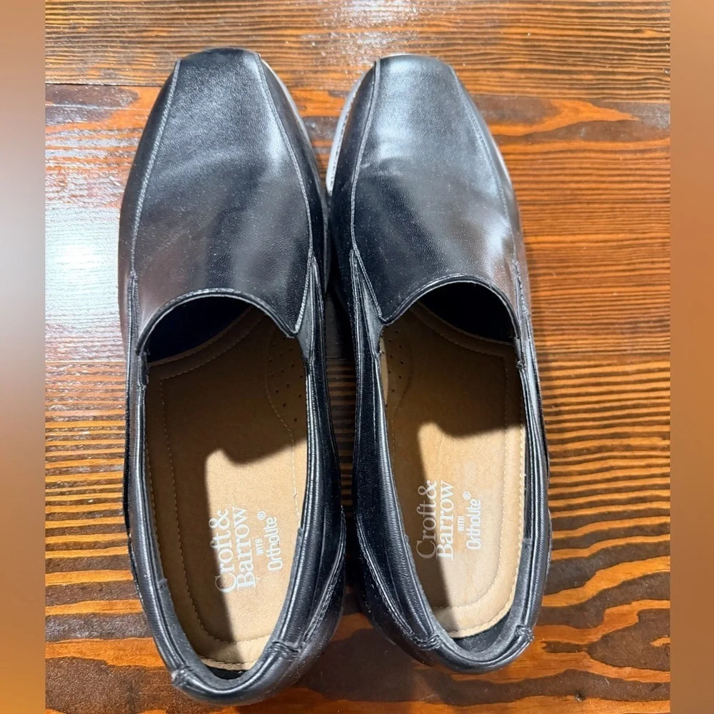 Croft & Barrow Men's Black Slip-On Loafers size 11 wide